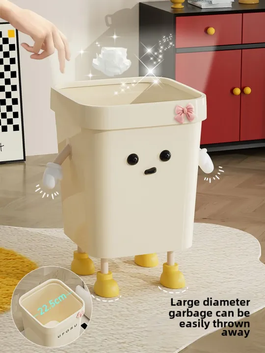 Large Size Kitchen Trash Can Creative Cute Cartoon Home Use New Model for Living Room Bedroom Bathroom High Aesthetic Value