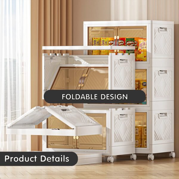 DR.STORAGE 3/5 Layers Large Capacity Storage Cabinet Folable Storage Cabinet Almari Pakaian