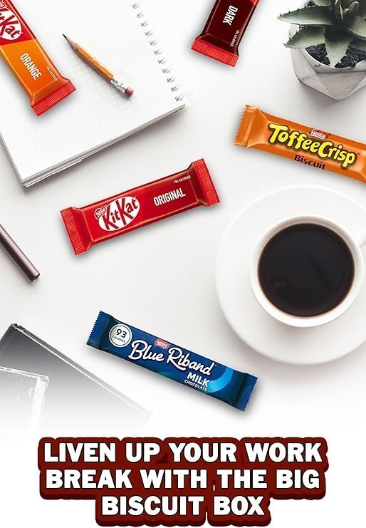 【New User Only】Nestlé Kitkat and Friends Big Biscuit Box 69 x Chocolate Biscuit Bars – KitKat, Blue Riband, Toffee Crisp Bulk Chocolate Box 1.357kg X2 boxes