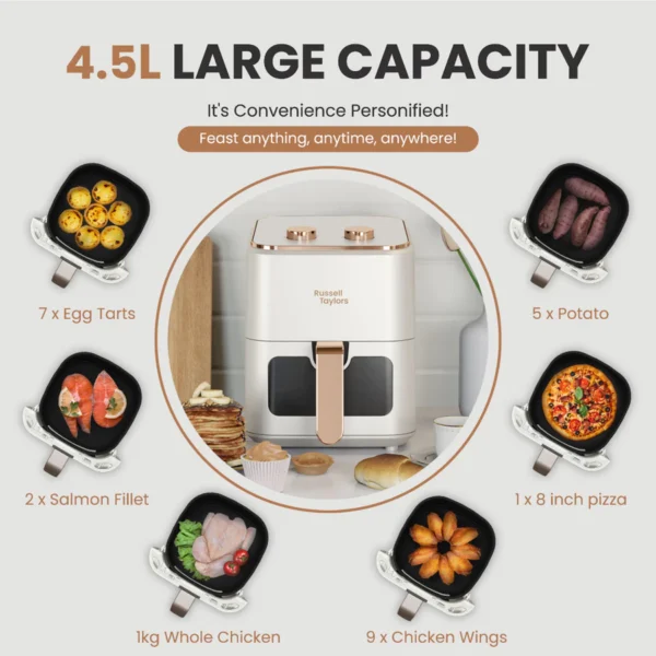 Russell Taylors 3D Visible Window Air Fryer Large (4.5L) Z3
